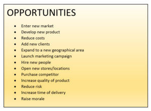 SWOT Analysis - Opportunities