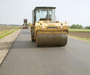 paving a road