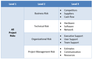 typical risk breakdown structure for software project