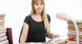 woman working
