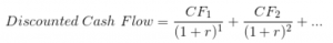 formula for Discounted Cash Flow