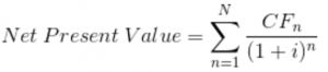 net present value formula