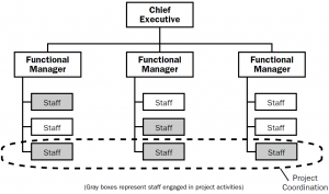 Structure organisationnelle à matrice faible