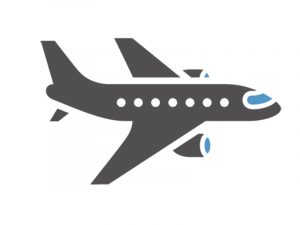 Value stream map icon - airplane shipment