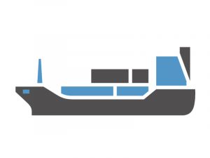 Value stream map icon - boat shipment