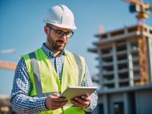 project manager with ipad
