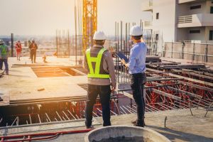 project manager at a construction site