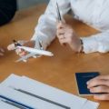 project manager with a model airplane