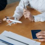 project manager with a model airplane